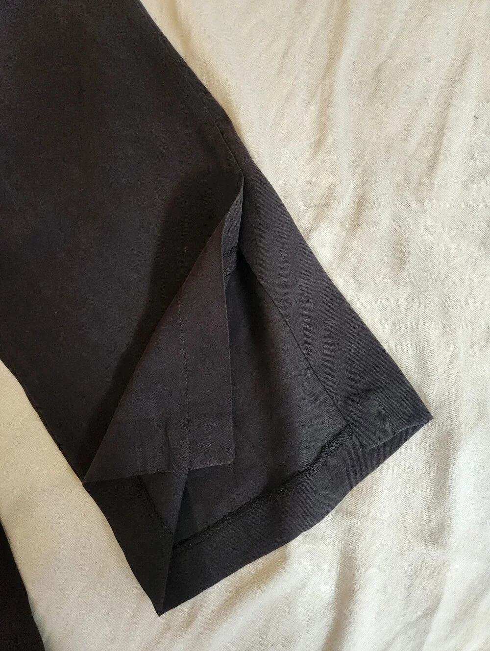 H&M Linen Blend Wide Leg Pants Black Size 4
